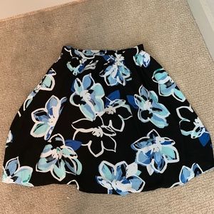 Black floral skirt